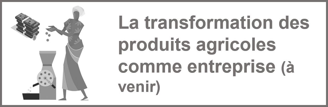 La transformation des produits agricoles comme entreprise